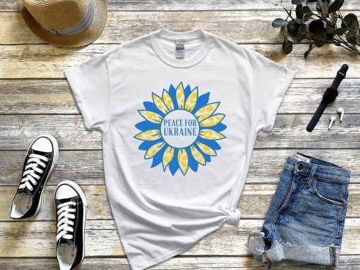 Ukraine Sunflower Stand with Ukraine Save Ukraine Shirt