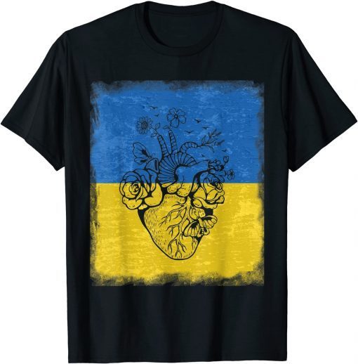 Ukrainian Lover I Stand With Ukraine Heart Love Ukraine T-Shirt