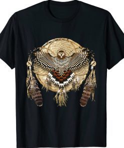 Red-Tail Hawk Dreamcatcher Mandala Tee Shirt