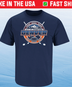 Denver City of Champions for Denver Football Hockey Tee Shirt