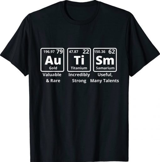 Autism Periodic Table Elements Spelling Tee Shirt