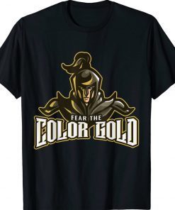 Color Gold Fear Knights Novelty Dragon Tee Shirt