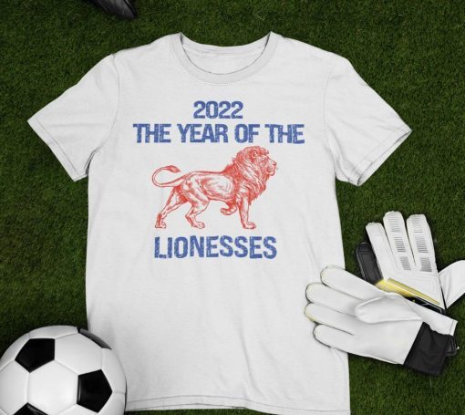 The Year Of The Lionesses Three Irons On A England Lionesses Euro 2022 Tee Shirt