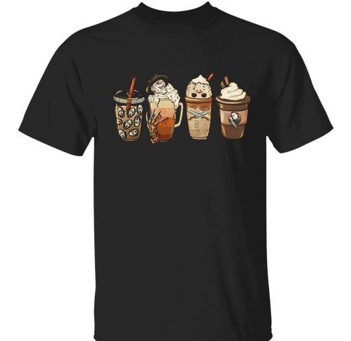 Horror movie and coffee halloween 2022 tee shirt