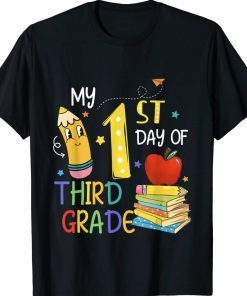 Back To School My First Day Of 3rd Grade Funny Colorful Tee Shirt
