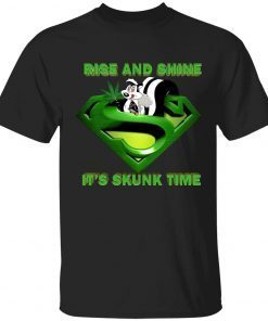 Squirrel rise and shine it’s skunk time tee shirt