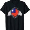 Super Taiwan Heritage Proud Taiwanese Roots Flag Tee Shirt