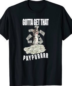 Cat Pile Money Gotta Get Taht Paypur TShirt