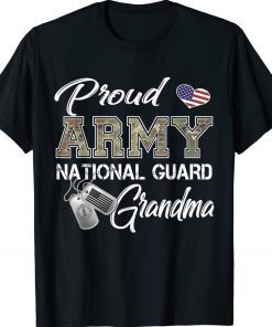 Proud Army National Guard Grandma Military Pride Tee Shirt