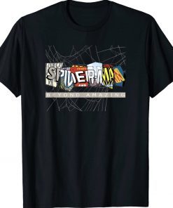 Spider-Man 60th Anniversary Comic Clippings Logo Tee Shirt