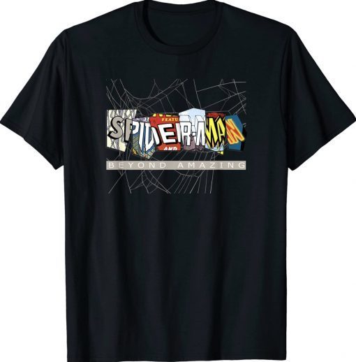 Spider-Man 60th Anniversary Comic Clippings Logo Tee Shirt