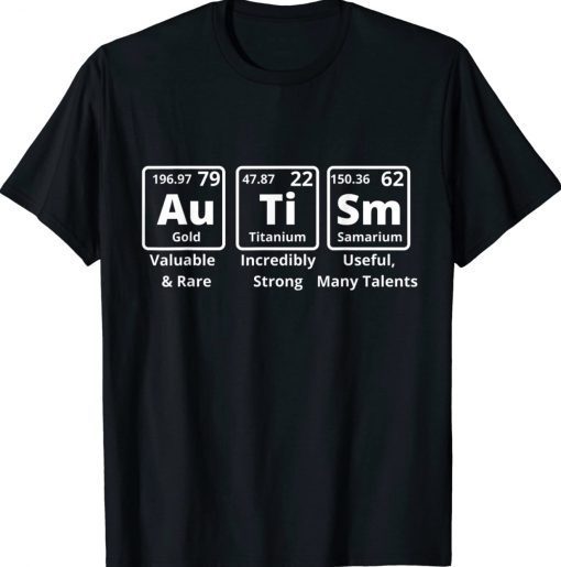 Autism Periodic Table Elements Spelling Tee Shirt