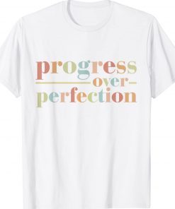 Back To School Progress Over Perfection Teachers Vintage Tee Shirt