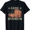 Dark Brandon Biden Political Humour American Flag Funny Tee Shirt