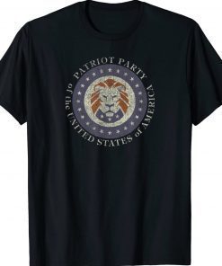 Lion Patriot Party USA Trump 2024 Election Retro Tee Shirt