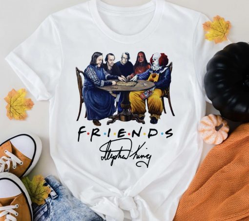 Horror Characters Friends Signature Horror Squad Halloween T-Shirt