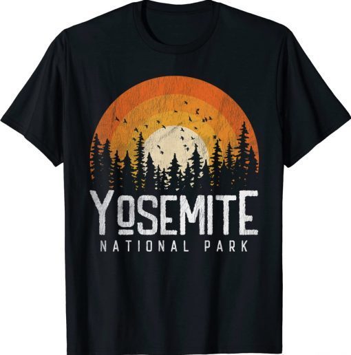 Yosemite US National Park Retro Style Vintage 70s 80s Tee Shirt