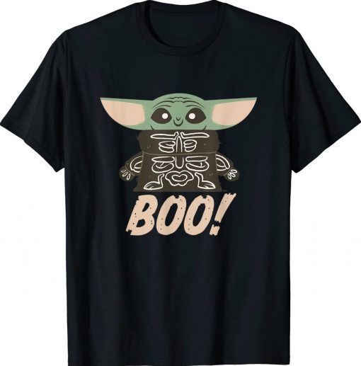 Grogu The Mandalorian Halloween Skeleton Boo Gift T-Shirt