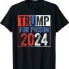 Anti-Trump America Flag Trump Prison 2024 Tee Shirt