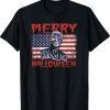 Merry Halloween Distressed Flag Biden Tee Shirt