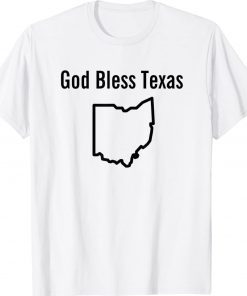 God Bless Texas Ohio Map Shirt