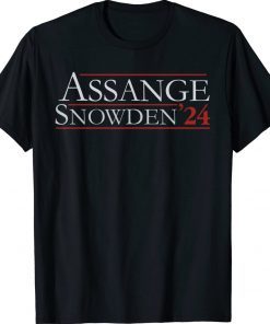 Assange Snowden 24 Tee Shirt