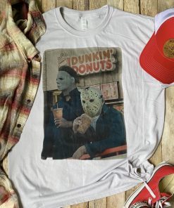 Halloween Horror Dunkin Donuts Horror Movie T-Shirt