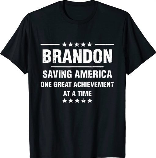 Vintage Brandon Saving America one great achievement at a time TShirt