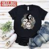 Halloween Horror Movie Floral Tee Shirt