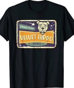 Pitbull Lover Velvet Hippo Pittie Party Dog Mom Tee Shirt