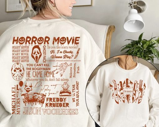 Halloween Horror Movies Horror Movie Characters Creepy Tee Shirt