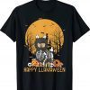Happy Llamaween LLama Halloween Skeleton Vintage TShirt