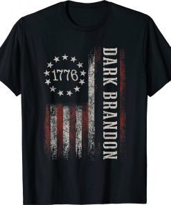 Funny Dark Brandon Pro Joe Biden USA Flag Vintage TShirt