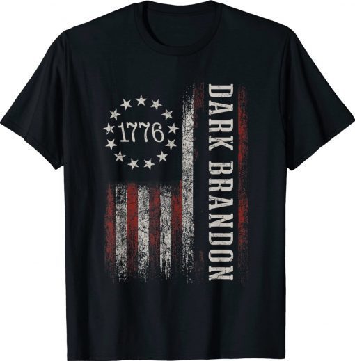 Funny Dark Brandon Pro Joe Biden USA Flag Vintage TShirt