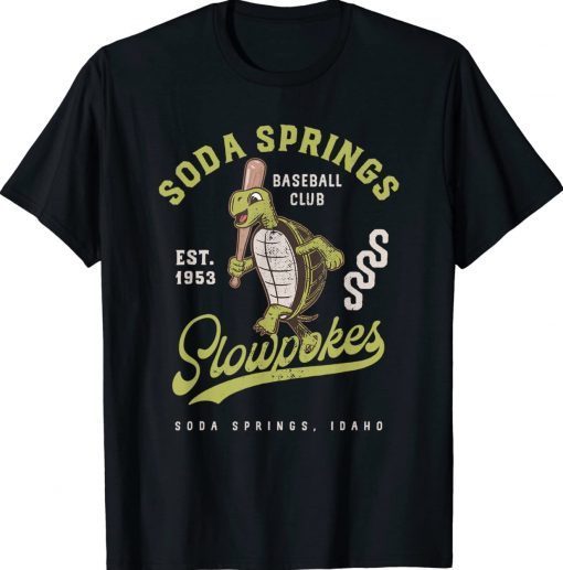 Soda Springs Slowpokes Retro Minor League Baseball Team Tee Shirt