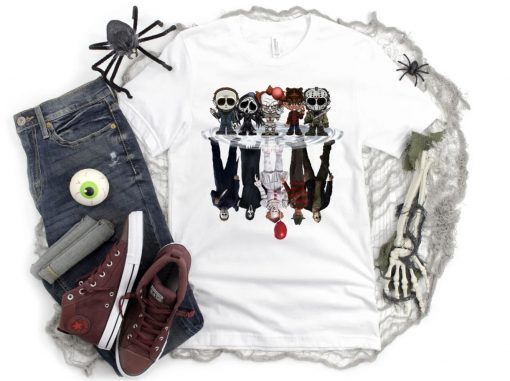 Movie Characters Horror Movie Killers Scary Halloween Party Tee Shirt