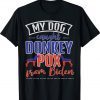 Trump 2024 My Dog Caught Donkey Pox From Biden Doberman Gift TShirt