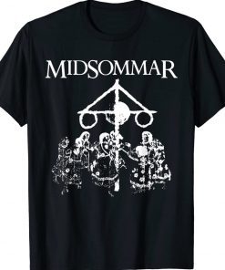 Midsommar Festival Scary Horror Distressed Tee Shirt