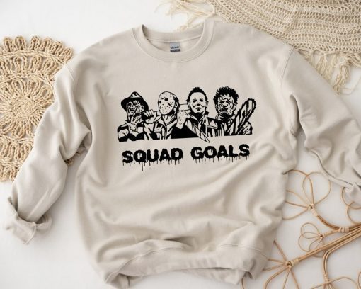 Halloween Horror Squad Goals Horror Movie Killers Tee Shirt