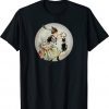 The Black Cat Magazine Vintage Halloween Woman And Cat Tee Shirt