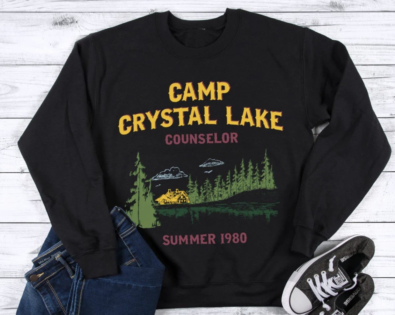 Jason Voorhees Friday The 13th Camp Crystal Lake Counselor 80s Horror Movie Tee Shirt Shirts Owl 
