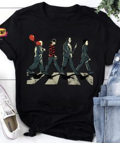 Abbey Road Horror Movies Characters Halloween Character Tee Shirt