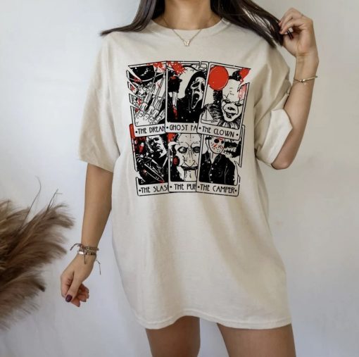 Horror Tarot Cards Halloween Vintage T-Shirt