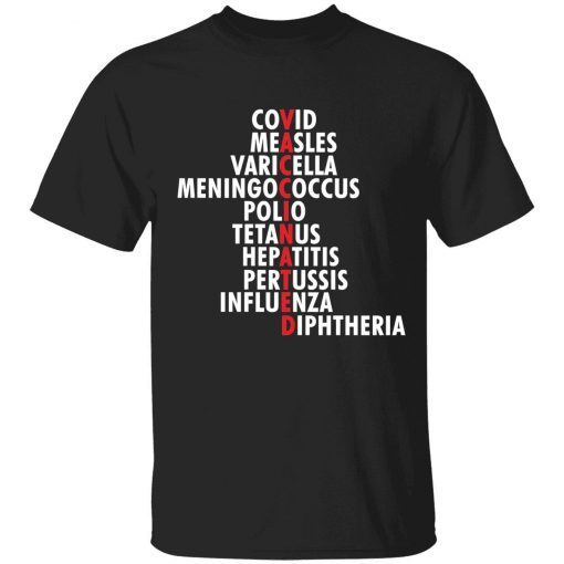 Vaccinated covid measles varicella meningococcus polio vintage tshirt