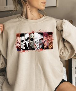 Horror Movie Characters Halloween Gift Tee Shirt