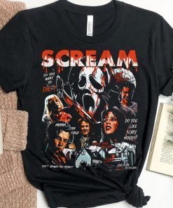 Retro 90s Scream Movie Horror Movie Fan Tee Shirt