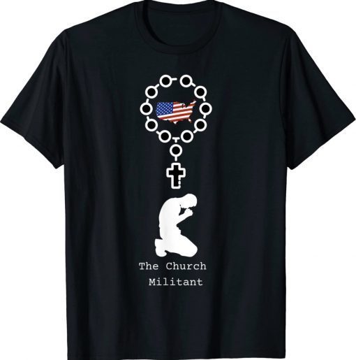 Soldier Prayer Rosary Beads United States American Flag Gift Tee Shirt