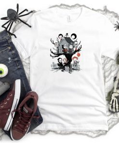 Halloween Horror Park Movie Famous Killers Chibi Tree House Tee Shirt