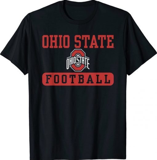 Vintage Ohio State Buckeyes Football Bar Black TShirt