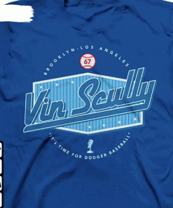 Official It’S Time For Dodgers Baseball La Dodgers Legend Rip Vin Scully TShirt